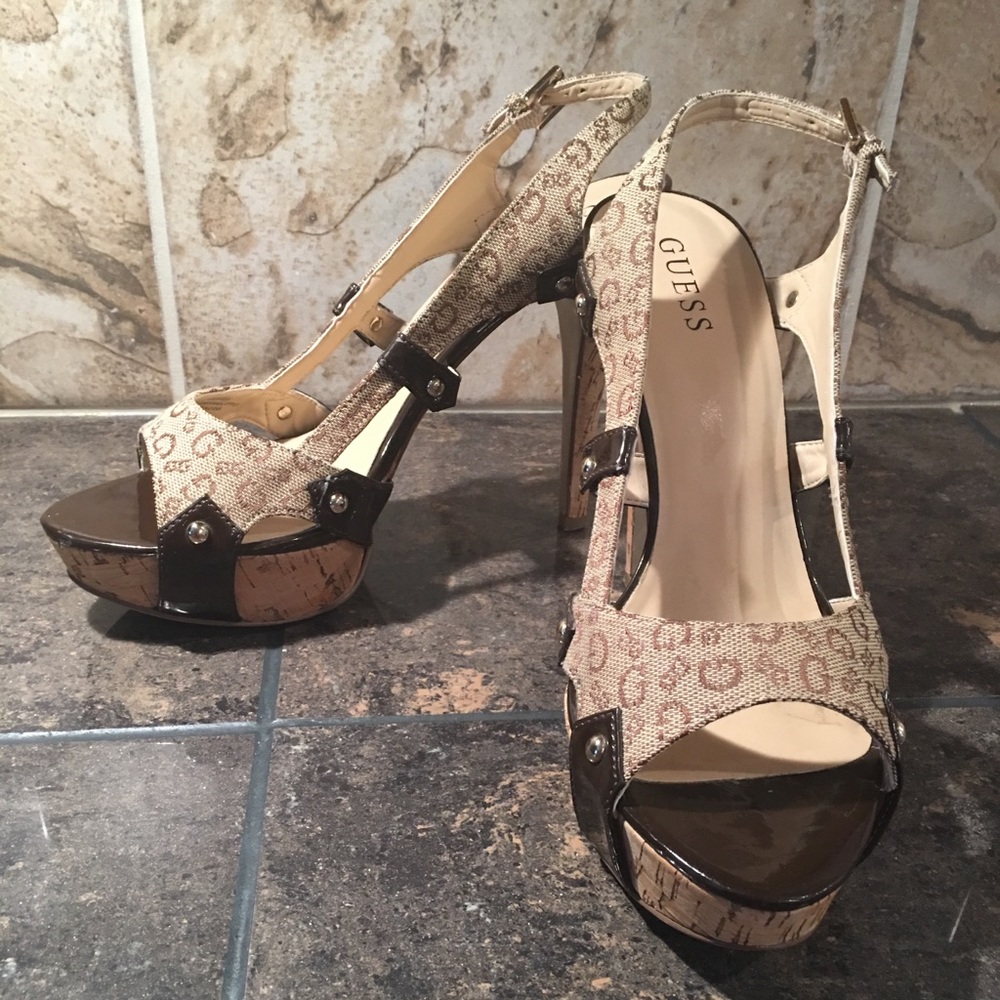 Guess Logo Slingback Stiletto